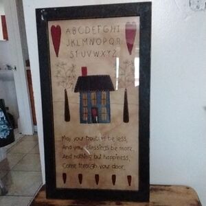 Framed Alphabet and House Art